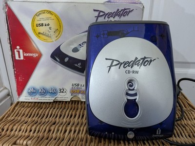 Iomega Predator USB Externes CD-RW Laufwerk Retro Boxed Getestet Funktioniert CDRW