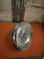 Vintage Chrome Torpedo Bullet Headlight Housing Ge Glass Lens Barn Find Rat Rod