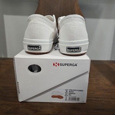 4/10迄値引　新品　SUPERGA 2750 COTU CLASSIC Superga Unisex 2750 Cotu Classic Sneakers Size6 Women White Canvas