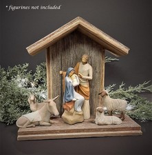 Handcrafted Barn Wood Creche For Willow Tree ...