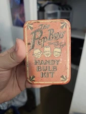 Vintage The Pep Boys Handy Bulb Kit Empty Tin