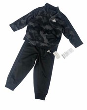 Adidas Track Suit Boys 12 Months Grey Camo Style 2 Piece Full Zip
