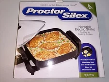 proctor silex + nonstick electric skillet #38520g