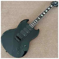 High Quality Standard Electric Guitar, Black Hardware, Double Tremolo Bridge