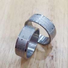 Anello Con Croce Preghiera Nostro Padre Acciaio ITALIANO color silver AVE MARIA