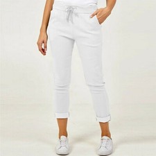 Womens Lagenlook Italian Magic Pants Ladies Casual Stretch Jogger Style Trousers