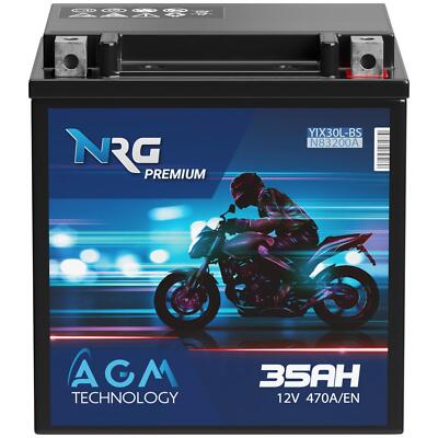 NRG AGM Motorradbatterie YIX30L-BS 35Ah 12V 470A/EN Batterie YTZ30L-BS 83200