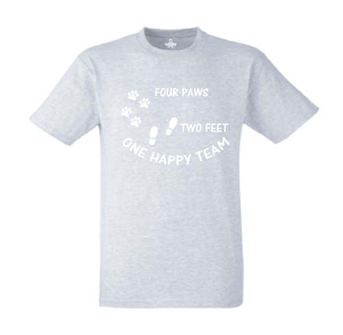 Shoebob Four Paws Two Feet One Happy Team T-shirt Dog Lovers top Dog Walkers tee - Picture 14 of 17