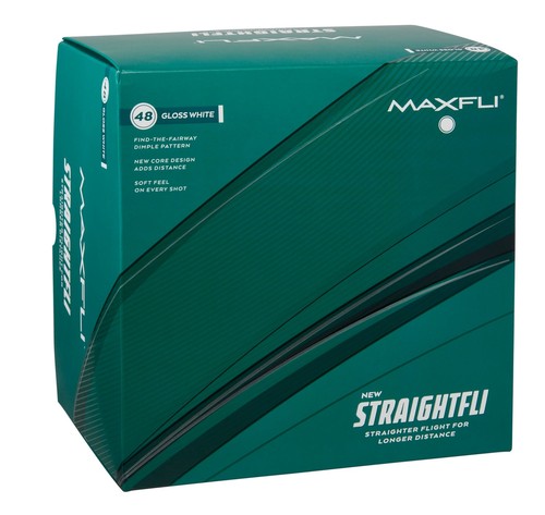 Maxfli Straightfli Golf Balls Gloss White Straight Flight Soft Feel 48 Pack - Picture 2 of 4