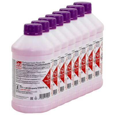 Kühlerfrostschutz Febi G12++ -35°C Fertiggemisch 8 X 1 Liter für VW Polo Golf