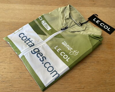 LE COL TOUR OF BRITAIN UCI Pro Series Green Team Design Zip Cycle Vest - Size XS