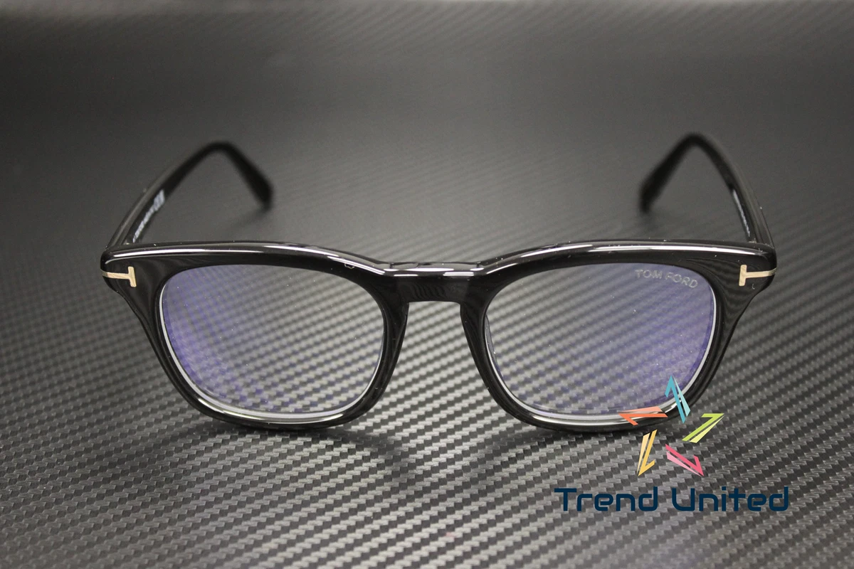 Tom Ford FT5870 F B 001 Plastic Shiny Black 52 mm Men 