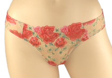 VICTORIA'S SECRET DREAM ANGELS FLORAL EMBROIDERED THONG PANTY XS S M L XL NWT