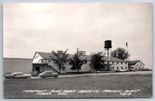 Thorp Wisconsin~Blue Moon Cheese Co Factory~Process Plant~Water Tower~1950s RPPC
