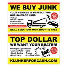 We Buy Junk Parking Prank Cards for Everyone and Every Car! 50 QTY