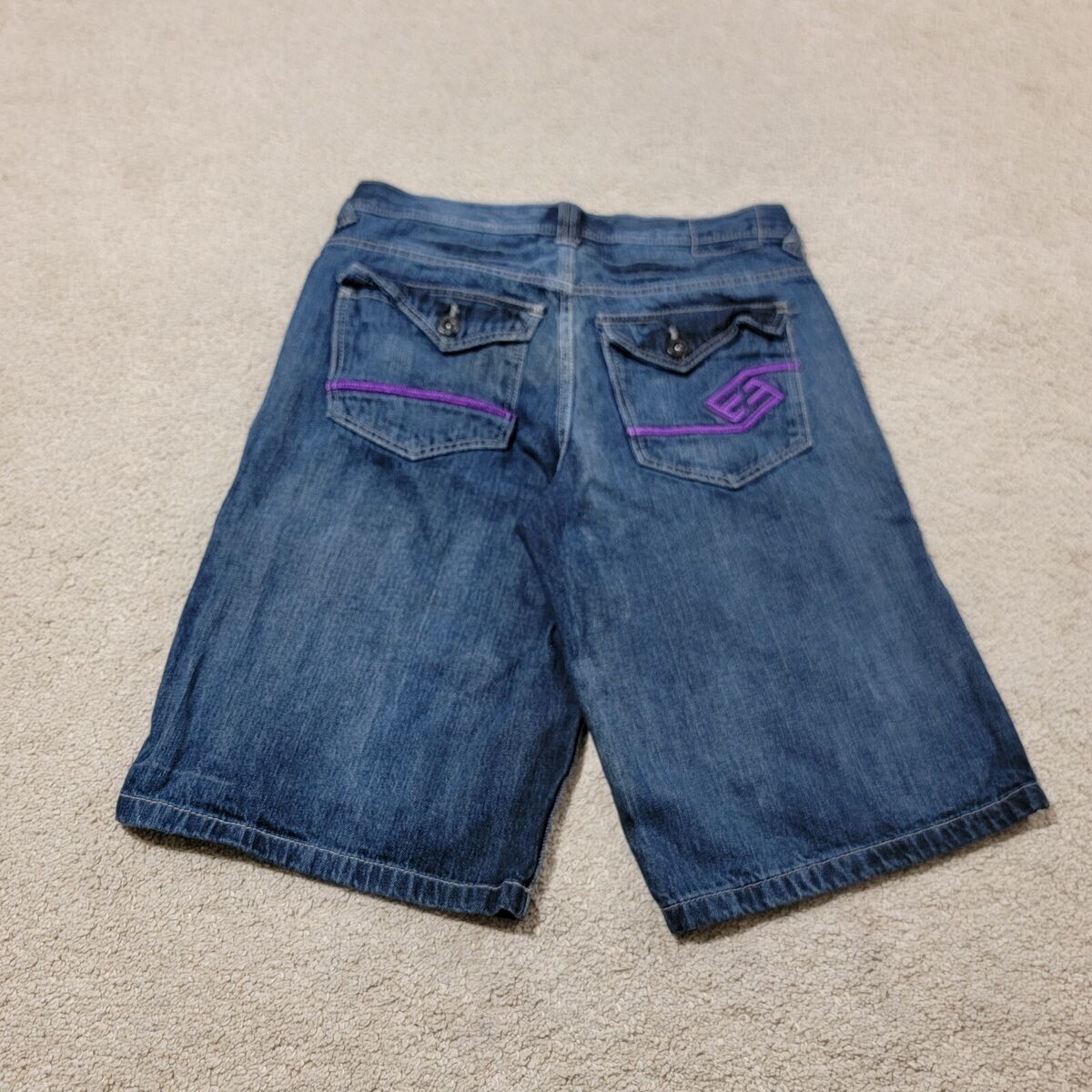 Vintage Enyce Jean Shorts Men's 34 Medium Blue Denim Baggy Vintage Enyce Jean Shorts Men's 34 Medium Blue Denim Baggy