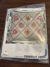 Creative Stitchery Crewel Pillow Kit 772B Trellis Floral Complete Kit Unopened