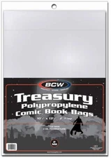 500 BCW Archival 2-Mil Treasury Comic Book Clear Poly Bags acid free sleeves
