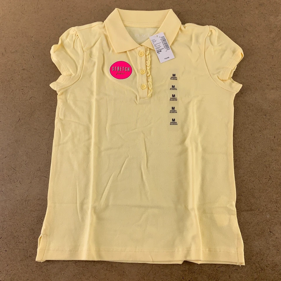 Polos The Children's Place Niñas Medianos 7/8 Amarillo Manga Corta Azul Manga Larga Foto 3 de 4