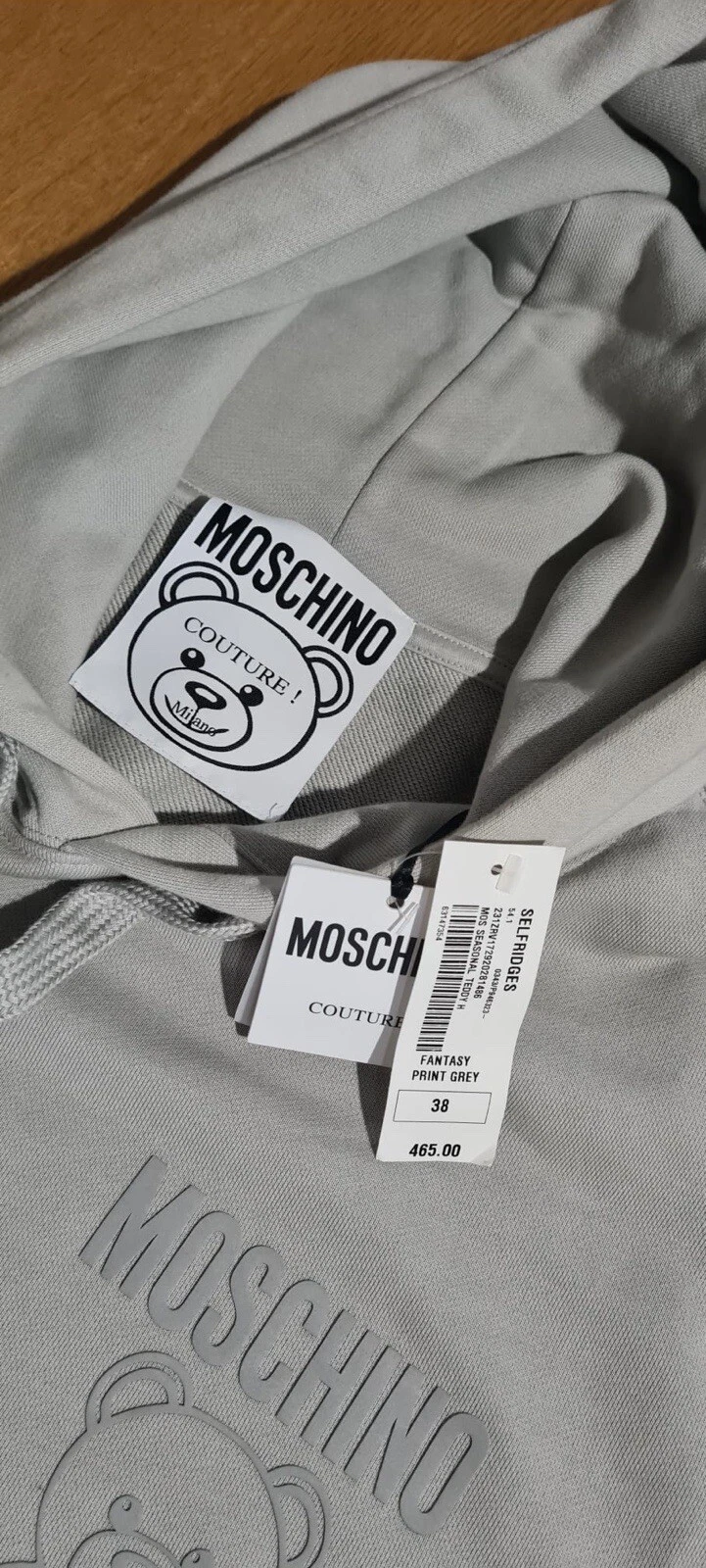 Felpa con cappuccio Moschino Couture orsacchiotto