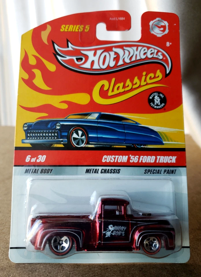 2009 Hot Wheels CUSTOM '56 FORD TRUCK Classics Series 5 6/30 RED 1:64 RL 5-SP - Image 3 of 4