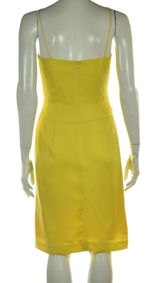 Foley & Corinna Womens Dress Size S Yellow Fit & Flare Knee Length Sleeveless - Image 2 of 4