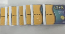Lot Of 7 Sony CD-R Recordable CD 650 MB, 74 Minutes Compact Discs, NEW / SEALED!