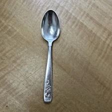 Wilkens 800 Silver Baby Spoon Donkey Dog Cat Rooster 6 1/4 in