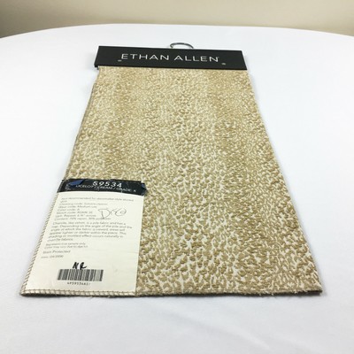 Ethan Allen Fabric Sample Ocelot Cream Upholstry Craft Miniatures