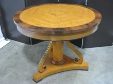 High-End Custom Empire/Biedermeier Cherry Lamp Table; Richard Plumer Interiors