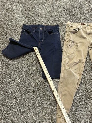Seven For All Mankind Girls Jeans Size 10 Pants Tan - H&M Capri Shorts Blue Lot - Picture 10 of 12