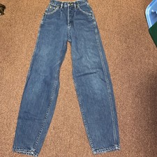 Lee Denim Vintage Pleated High Rise Jeans Girls 20x28 Pencil Straight Leg 80's
