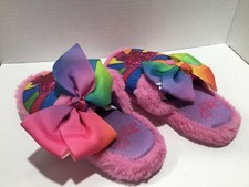 JoJo Siwa Rainbow Slippers with Box Size 13-1 Girls 