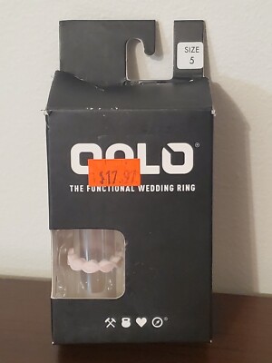 Qalo Functional Silicone Wedding Ring Eternity Pastel Pink