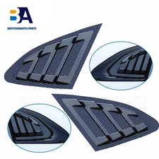 Rear Side Window Louver Shutter Cover Carbon Fiber for Chevy Malibu 2016-2020
