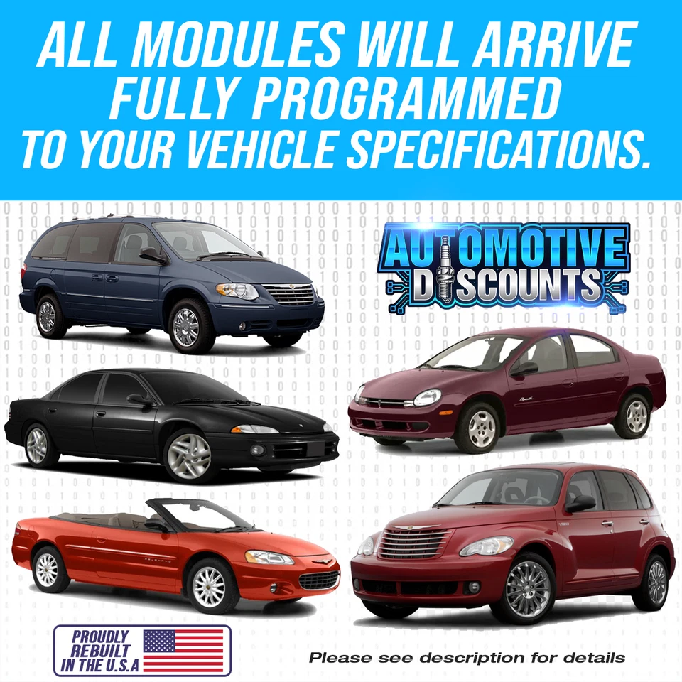 2002 Chrysler Town & Country 3.8L  PCM ECU ECM Engine Computer  PLUG-N-GO OE - Image 2 of 4