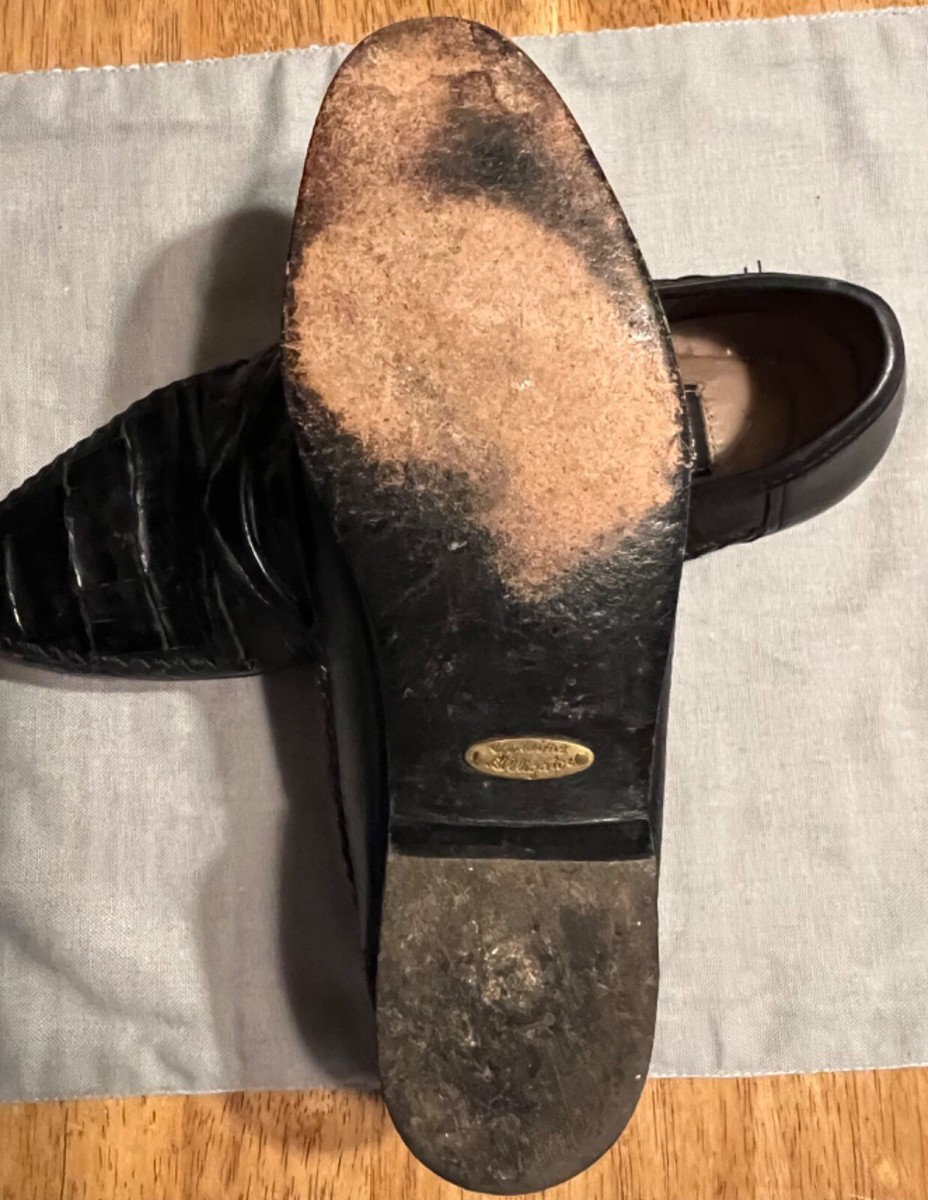 ENNESI GOLD Black Genuine Alligator Vintage Loafers Slip Ons  display picture 2