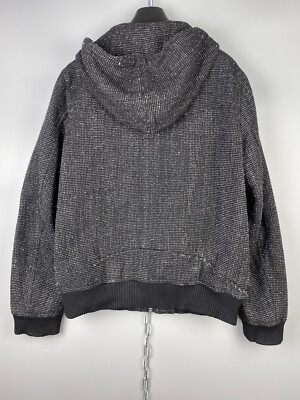 Genuine DIOR Homme Mens 08AW Luxury Knit Zip Hooded Bomber Jacket 