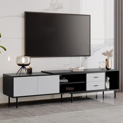 TV Stand Entertainment Center TV Media Console w/ 2 Drawer for TVs up to 80'' US