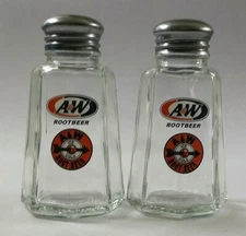 A Nice Set of A&W Rootbeer Salt & Pepper Shakers 3¾" Tall