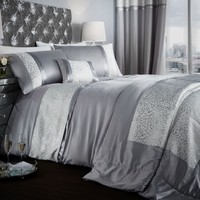 Luxor Jacquard Double Duvet Cover Silver Luxor Jacquard Double Duvet Cover Silver