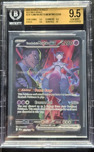 ⭐BGS 9.5  Mewtwo ex #231/182 Destined Rivals Team Rocket's  2025 Pokemon