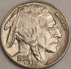 1936 Buffalo Nickel – VF Condition – Clear Date – Classic Indian Head 5¢ Coin