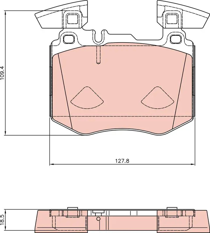Plaquettes de frein GDB8310 TRW pour MERCEDES-BENZ GLC GLC Coupe