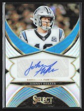 Johnny Hekker 2024 Panini Select Silver Prizm Auto #SSP-JHR Carolina Panthers