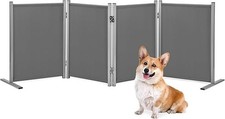 4 Panel Indoor Foldable Dog Fence Freestanding Dog Gate for Stairs, Hallways, or