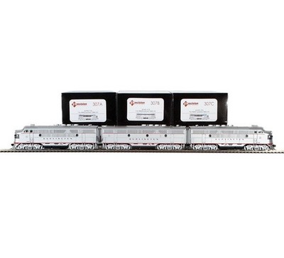 Precision Craft Models 307 CB&Q EMD F3 ABA Diesel Locomotive Set HO Scale