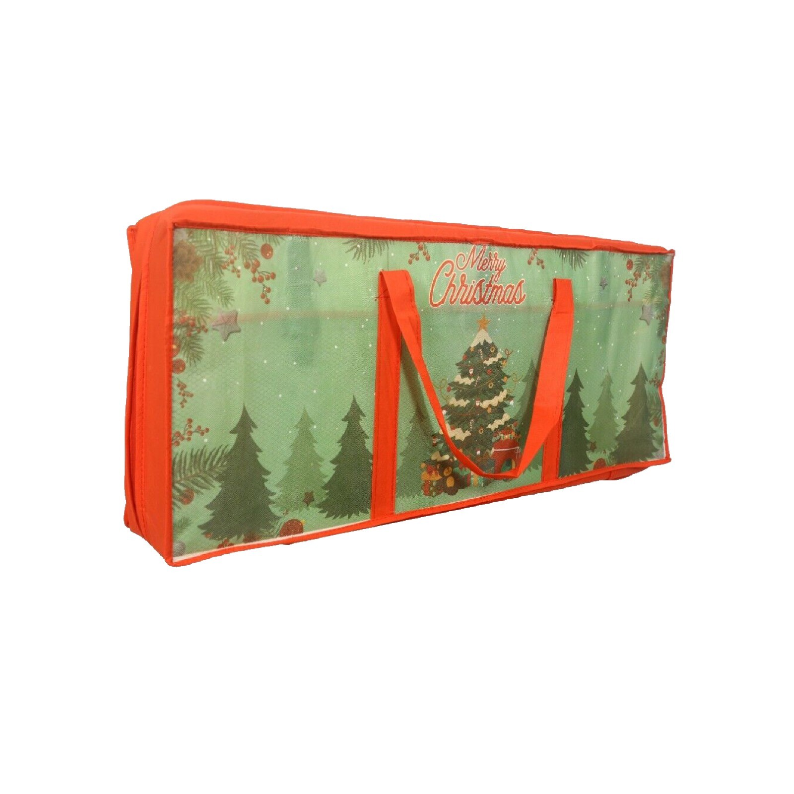 Bolsa de almacenamiento de papel de envolver de Navidad con bolsillos interiores organizador de envolturas de regalo