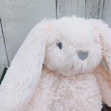 🩷🐰 Snuggly F&F Tesco Pink Bunny Rabbit Soft Toy Comforter Doudou Silver Dots🩶