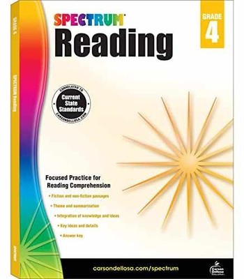 Spectrum Reading Comprehension Grade 4 Workbooks, - Paperback - Acceptable